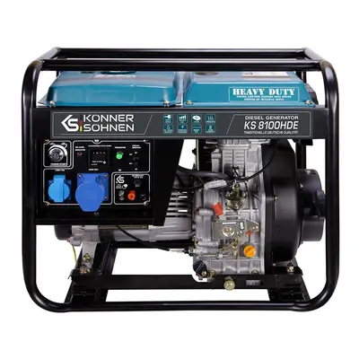 Генератор дизельний Konner&Sohnen KS 8100HDE (EURO V), 230В, 6.5 кВт, електростартер