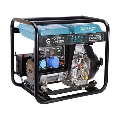 Генератор дизельный Konner&Sohnen KS 8100HDE (EURO V), 230В, 6.5 кВт, электростартер