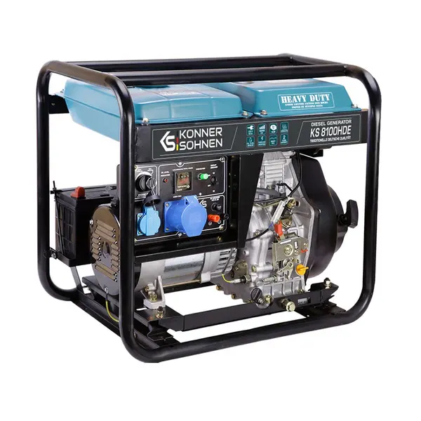 Генератор дизельний Konner&Sohnen KS 8100HDE (EURO V), 230В, 6.5 кВт, електростартер