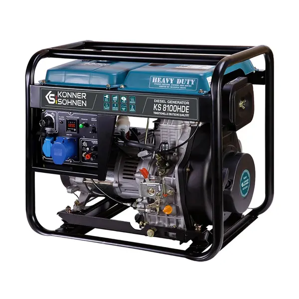 Генератор дизельний Konner&Sohnen KS 8100HDE (EURO V), 230В, 6.5 кВт, електростартер