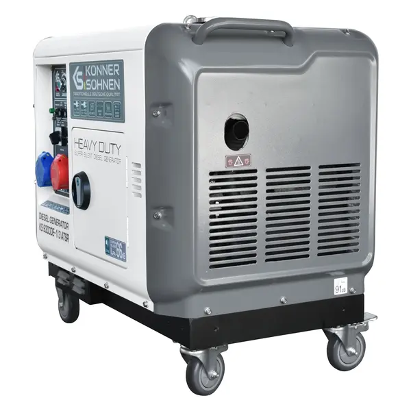 Дизельний генератор Konner&Sohnen KS 9300DE-1/3 ATSR, 230/400 В, 6.5/6.0 кВт (макс. 7.5/7.0 кВт), 1/3 фази, АВР (ATS), електростартер, 168 кг