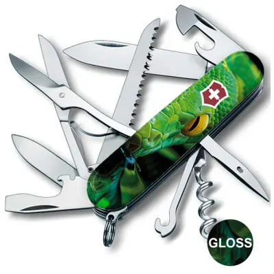 Ніж Victorinox Swiss Army Huntsman Zodiac Зелена дерев'яна змія