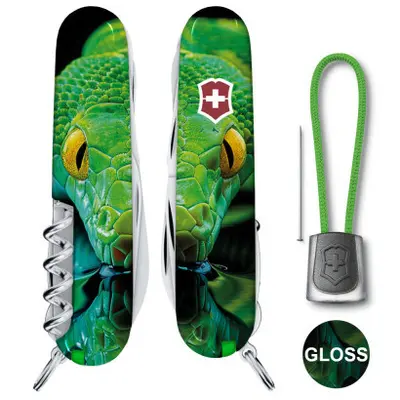 Ніж Victorinox Swiss Army Huntsman Zodiac Зелена дерев'яна змія