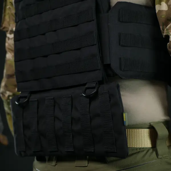 Захист попереку Kiborg GEN.2 Чорний з балістичним пакетом Militex (2 клас захисту)