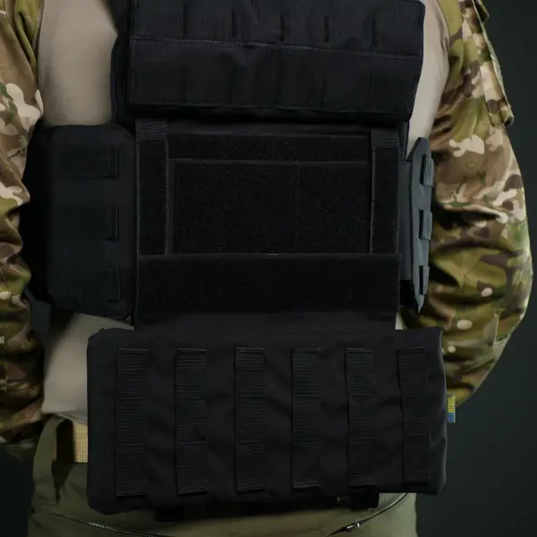 Захист попереку Kiborg GEN.2 Чорний з балістичним пакетом Militex (2 клас захисту)