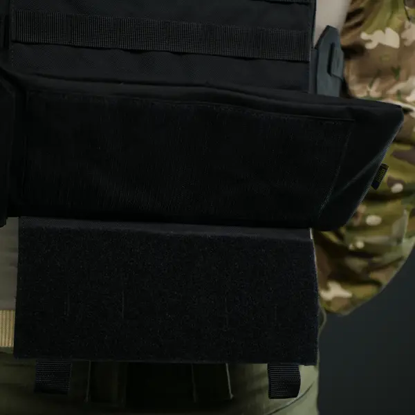 Захист попереку Kiborg GEN.2 Чорний з балістичним пакетом Militex (2 клас захисту)