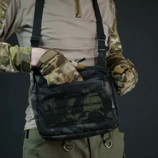 Смарт-сумка через плечо Tactic city bag Cordura original USA Черный мультикам