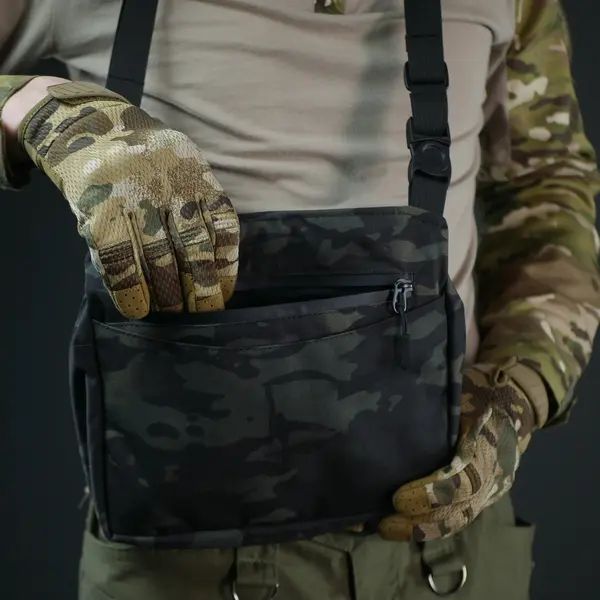 Смарт-сумка через плечо Tactic city bag Cordura original USA Черный мультикам