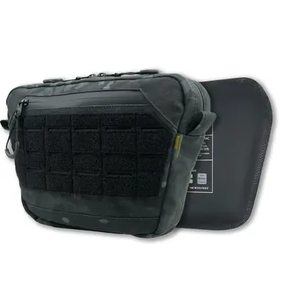 Сумка-напашник XL Kiborg з балістичним пакетом 1 клас захисту Militex GU Сordura Dark Multicam