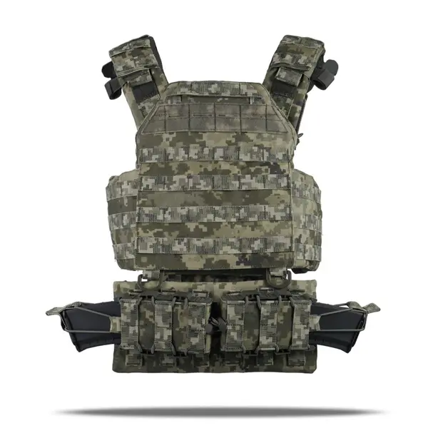 Плитоноска Kiborg GU gen.2 + 2 підсумки з балістичним захистом 2 класу піксель