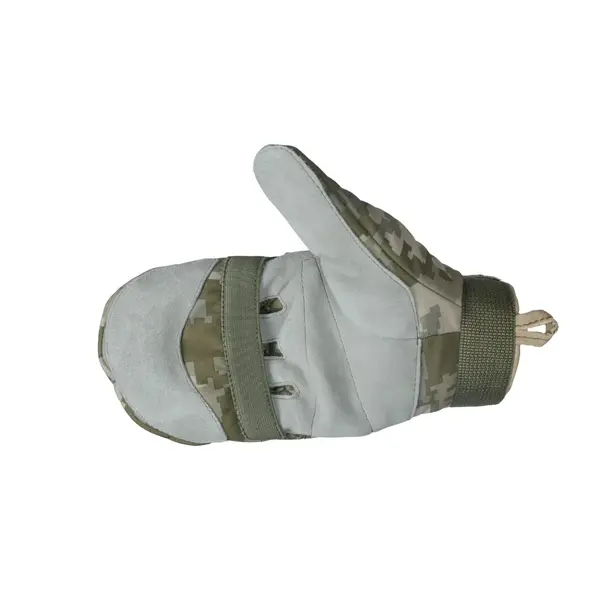 Тактические утепленные зимние перчатки Softshell пиксель S