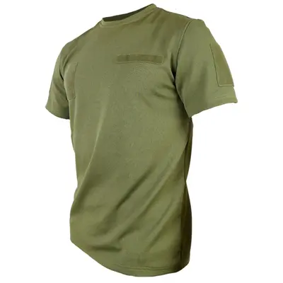 Футболка Kiborg Tactical Coolpass хакі з велкро панелями для шевронів S