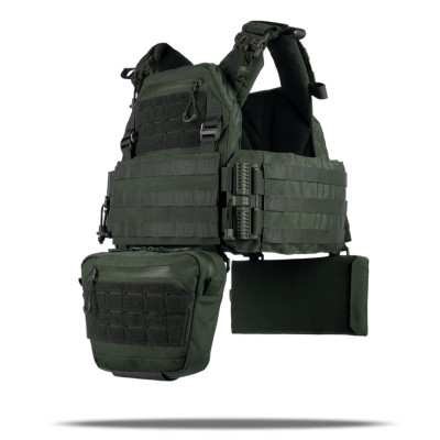 Плитоноска Kiborg GU gen.2 + 2 підсумки з балістичним захистом 1 класу хакі