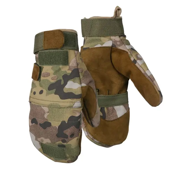 Тактичні утепленні зимові рукавиці Softshell мультикам M