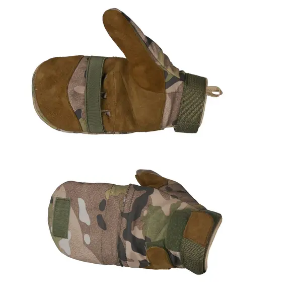 Тактичні утепленні зимові рукавиці Softshell мультикам M