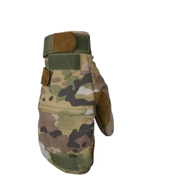 Тактичні утепленні зимові рукавиці Softshell мультикам M