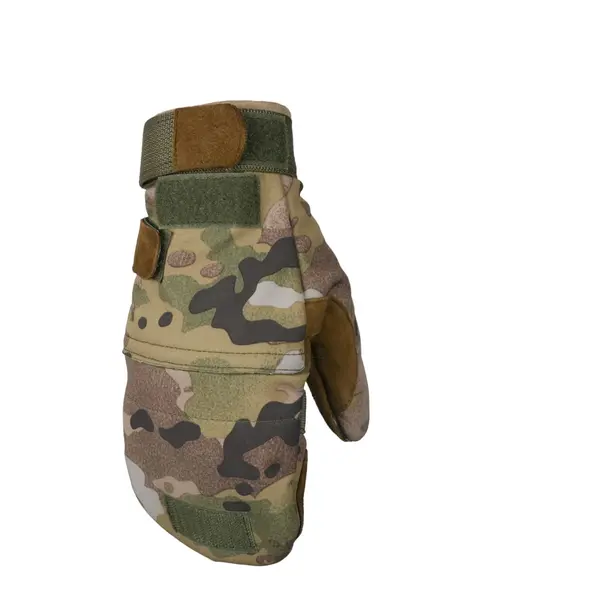 Тактичні утепленні зимові рукавиці Softshell мультикам L