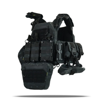 Плитоноска Kiborg GU gen.2 + 8 підсумків чорний мультикам