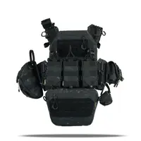 Плитоноска Kiborg GU gen.2 + 8 підсумків чорний мультикам