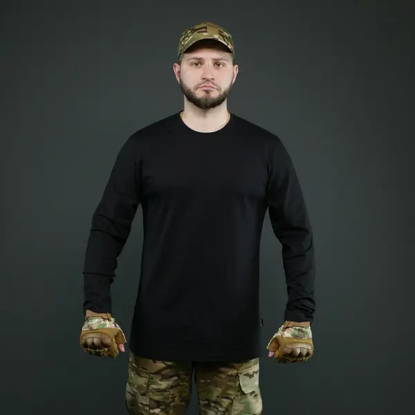 Лонгслів Militex трикотаж ARNO Black XXXXXL